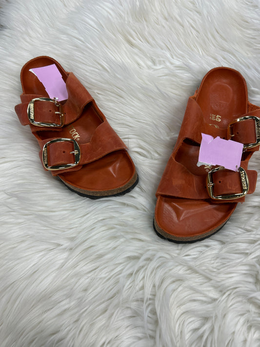 Sandals Flats By Birkenstock In Orange, Size:9