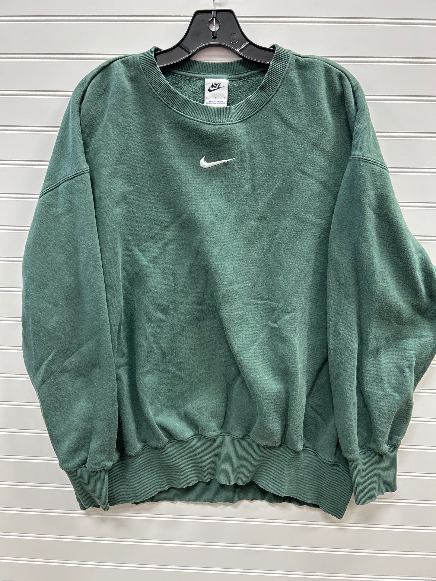 Athletic Sweatshirt Crewneck By Nike Apparel In Green, Size:L