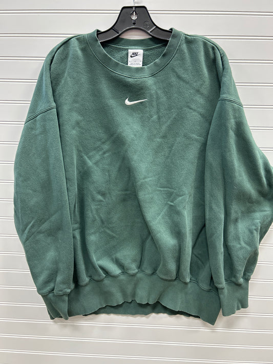 Athletic Sweatshirt Crewneck By Nike Apparel In Green, Size:L