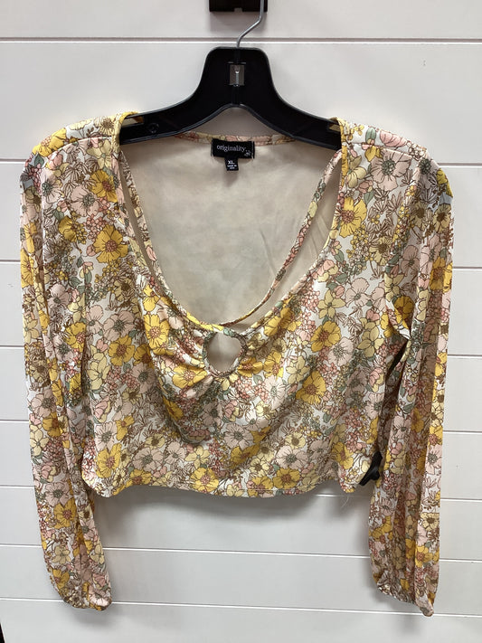 Top Ls By Cmc In Floral Print, Size:Xl