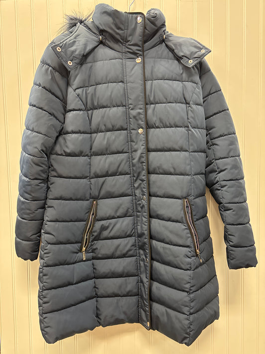 Coat Puffer & Quilted By Tommy Hilfiger In Blue, Size:L