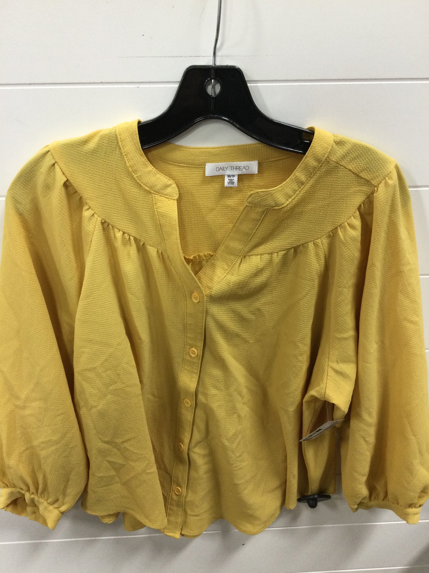 Top Ls By Daily Thread In Yellow, Size:Xs