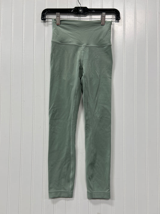 Athletic Leggings By Lululemon In Green, Size:2