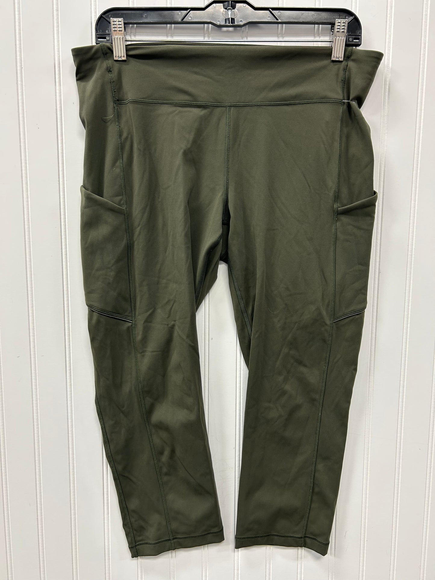 Athletic Leggings Capris By Lululemon In Green, Size:12