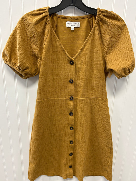 Dress Casual Midi By Madewell In Yellow, Size:Xs