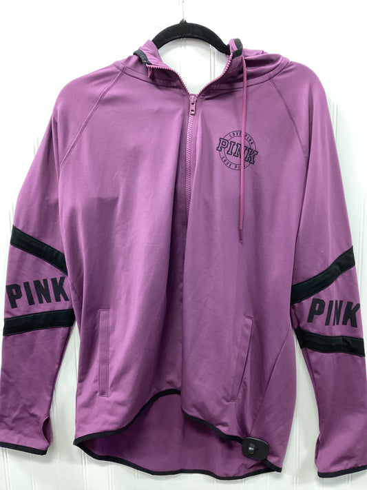 Athletic Jacket By Pink In Purple, Size:L