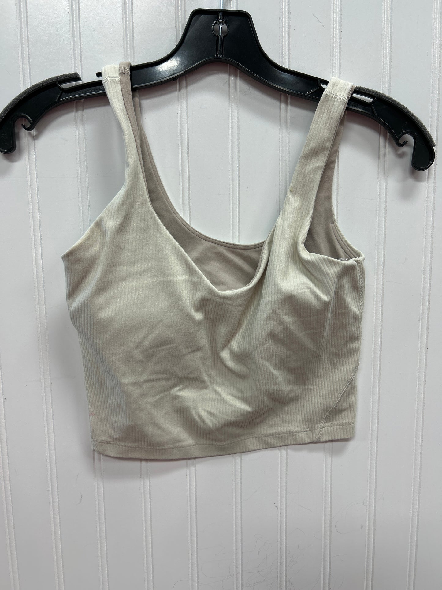 Athletic Tank Top By Lululemon In Cream, Size:4