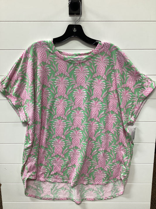 Top Ss By Crown And Ivy In Green & Pink, Size:2X