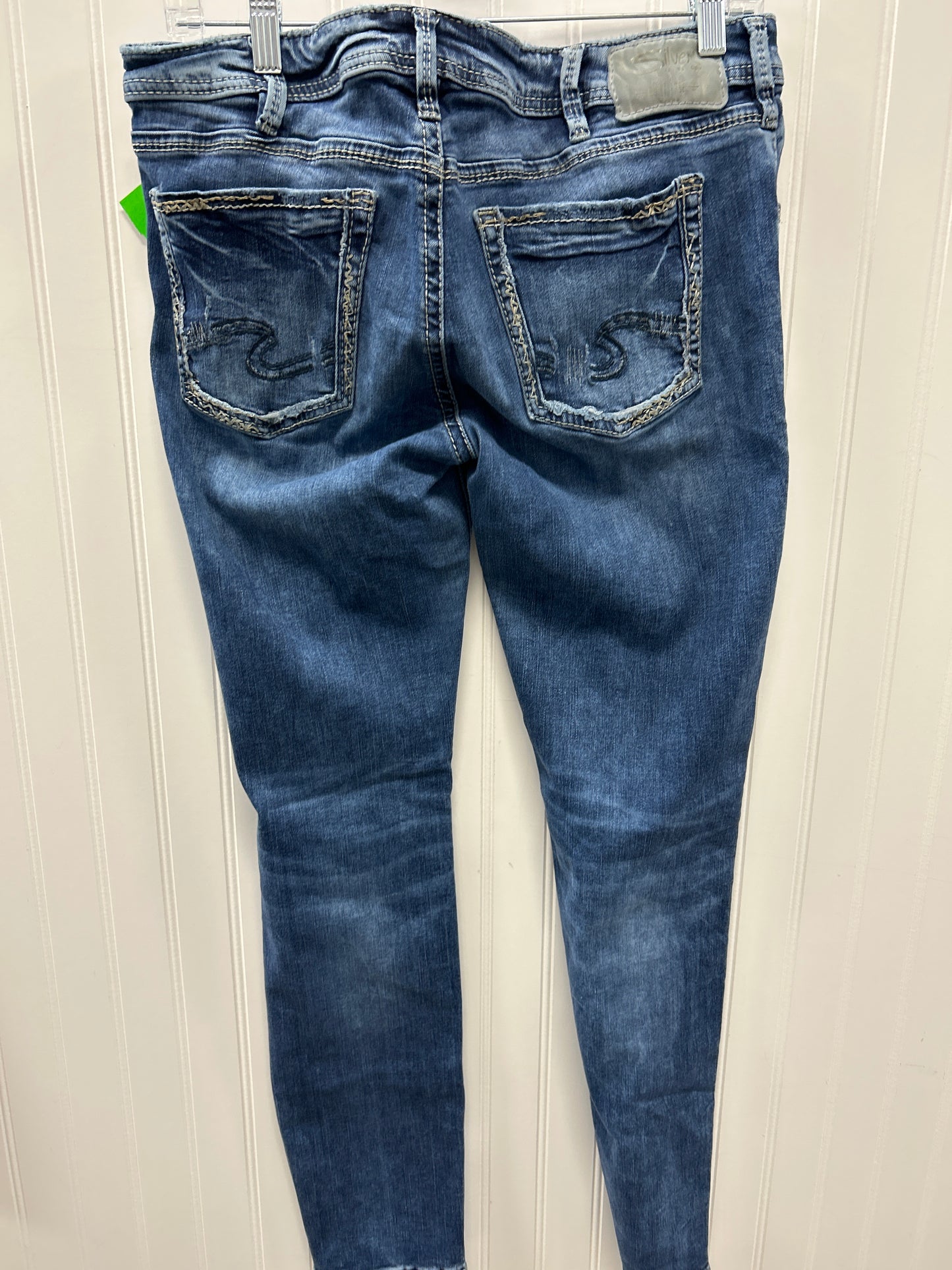 Jeans Skinny By Silver In Blue Denim, Size:10