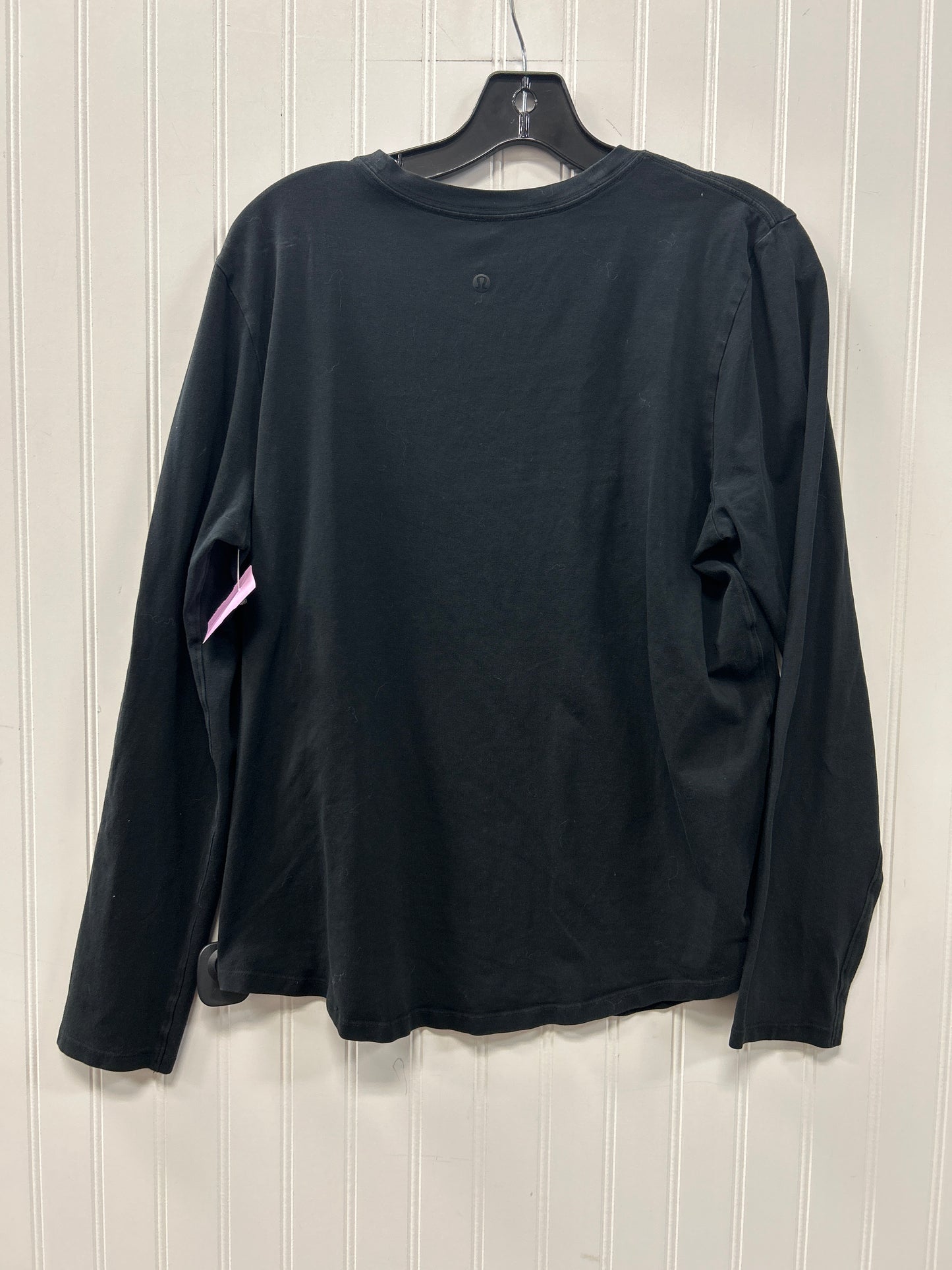 Athletic Top Ls Crewneck By Lululemon In Black, Size:M