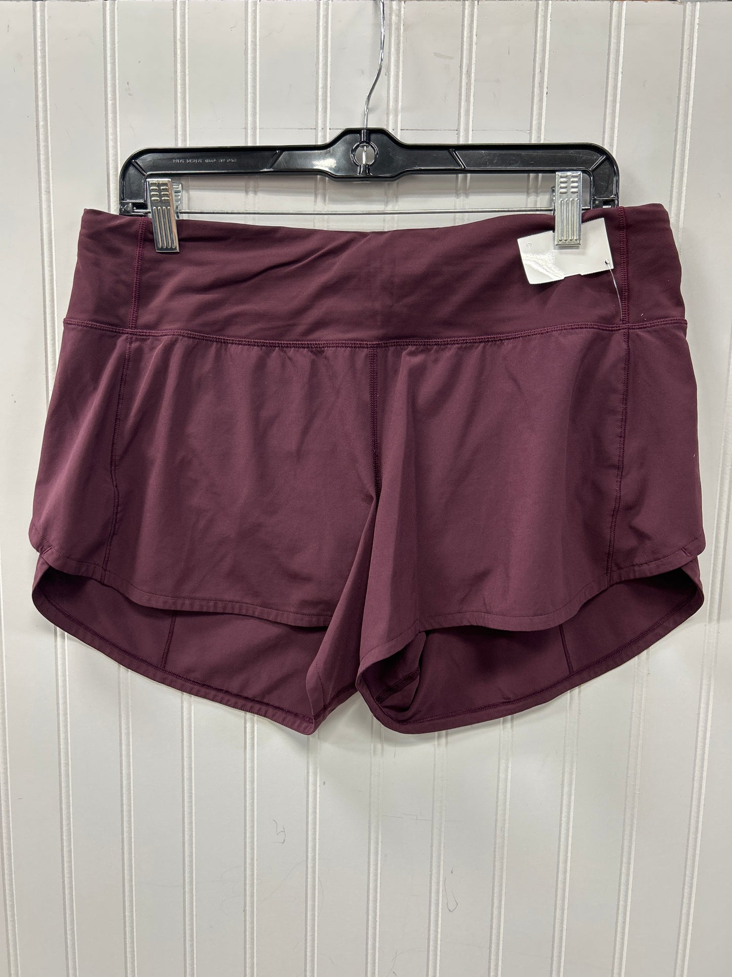 Athletic Shorts By Lululemon In Maroon, Size:10