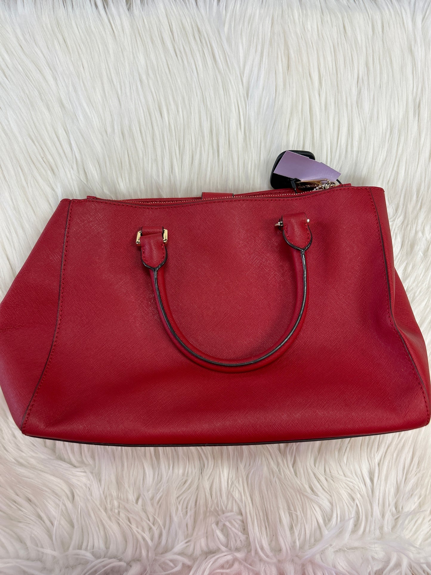 Handbag Designer By Michael Kors In Red, Size:Medium