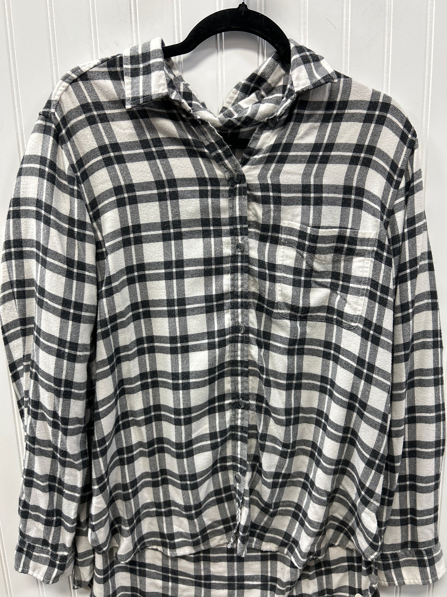 Top Ls By American Eagle In Black & White, Size:Xl