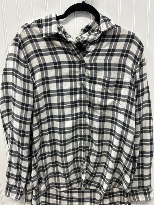 Top Ls By American Eagle In Black & White, Size:Xl