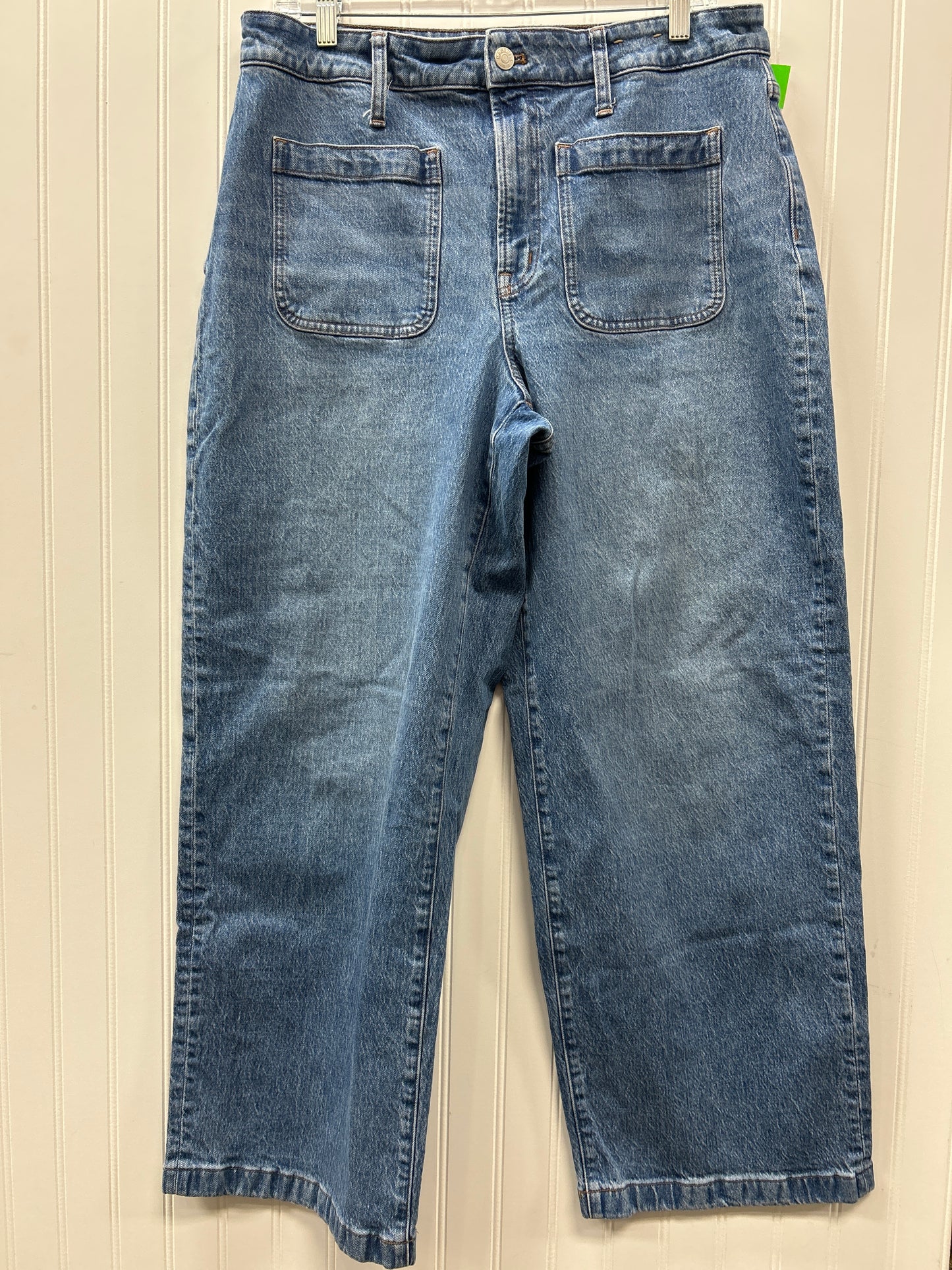 Jeans Wide Leg By Madewell In Blue Denim, Size:12