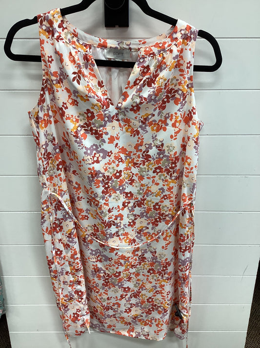 Dress Casual Midi By Loft In Orange & White, Size:S