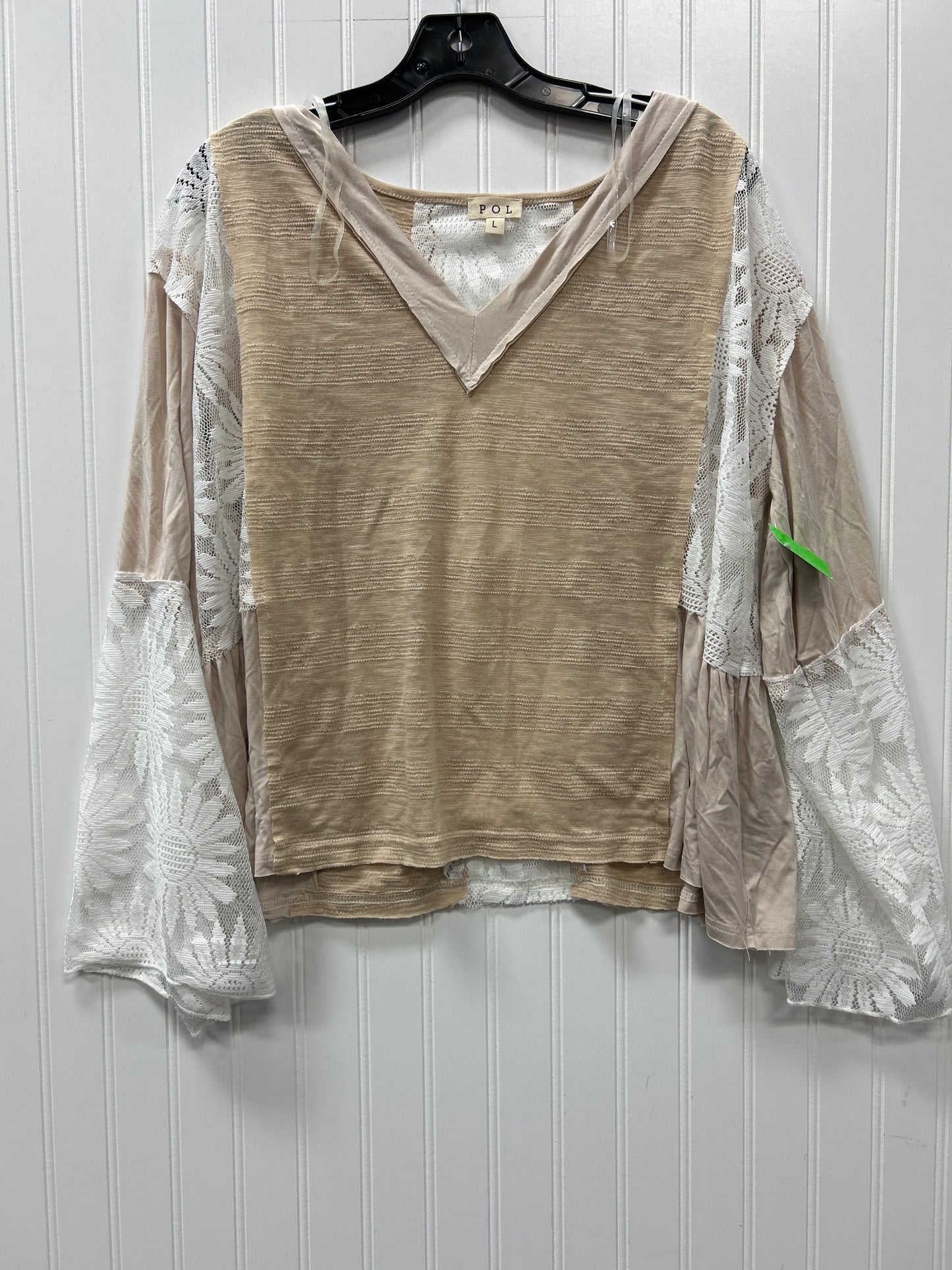 Top Ls By Pol In Tan, Size:L