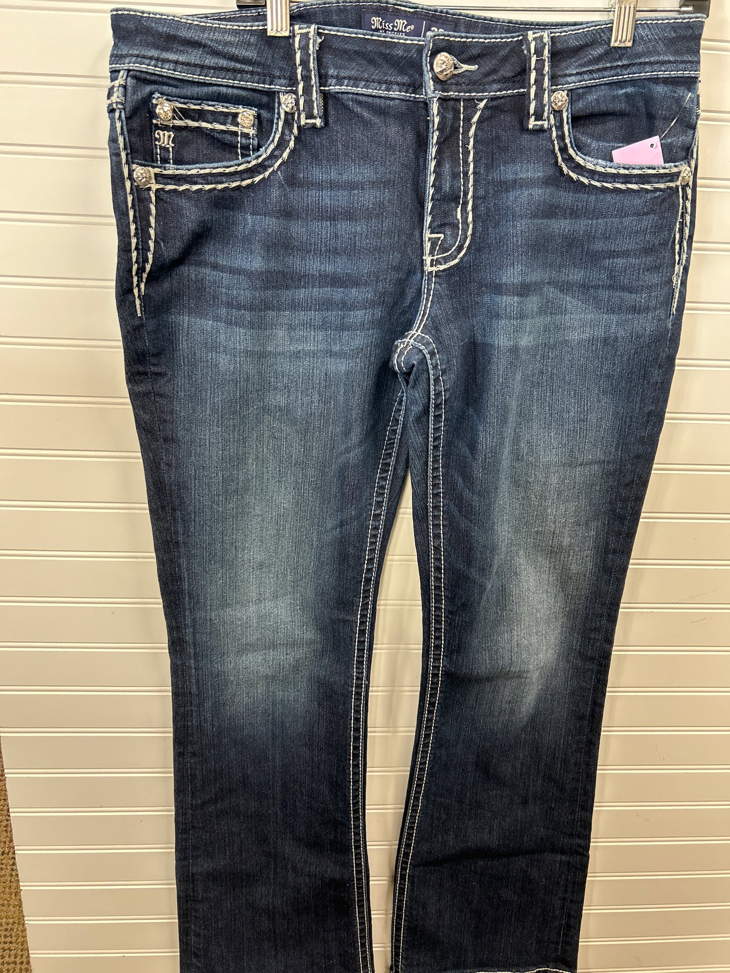 Jeans Boot Cut By Miss Me In Blue Denim, Size:12