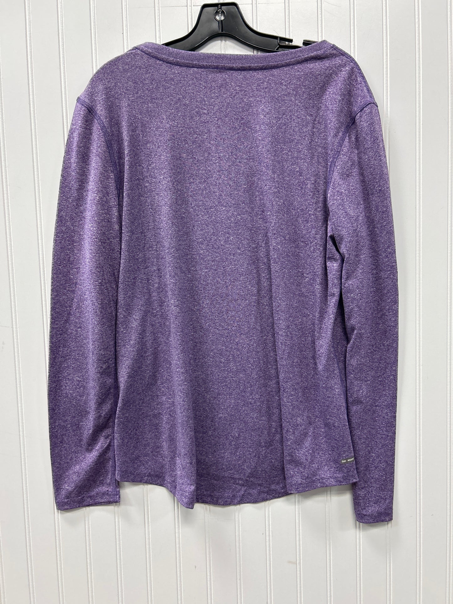 Athletic Top Ls Collar By Danskin In Purple, Size:Xl