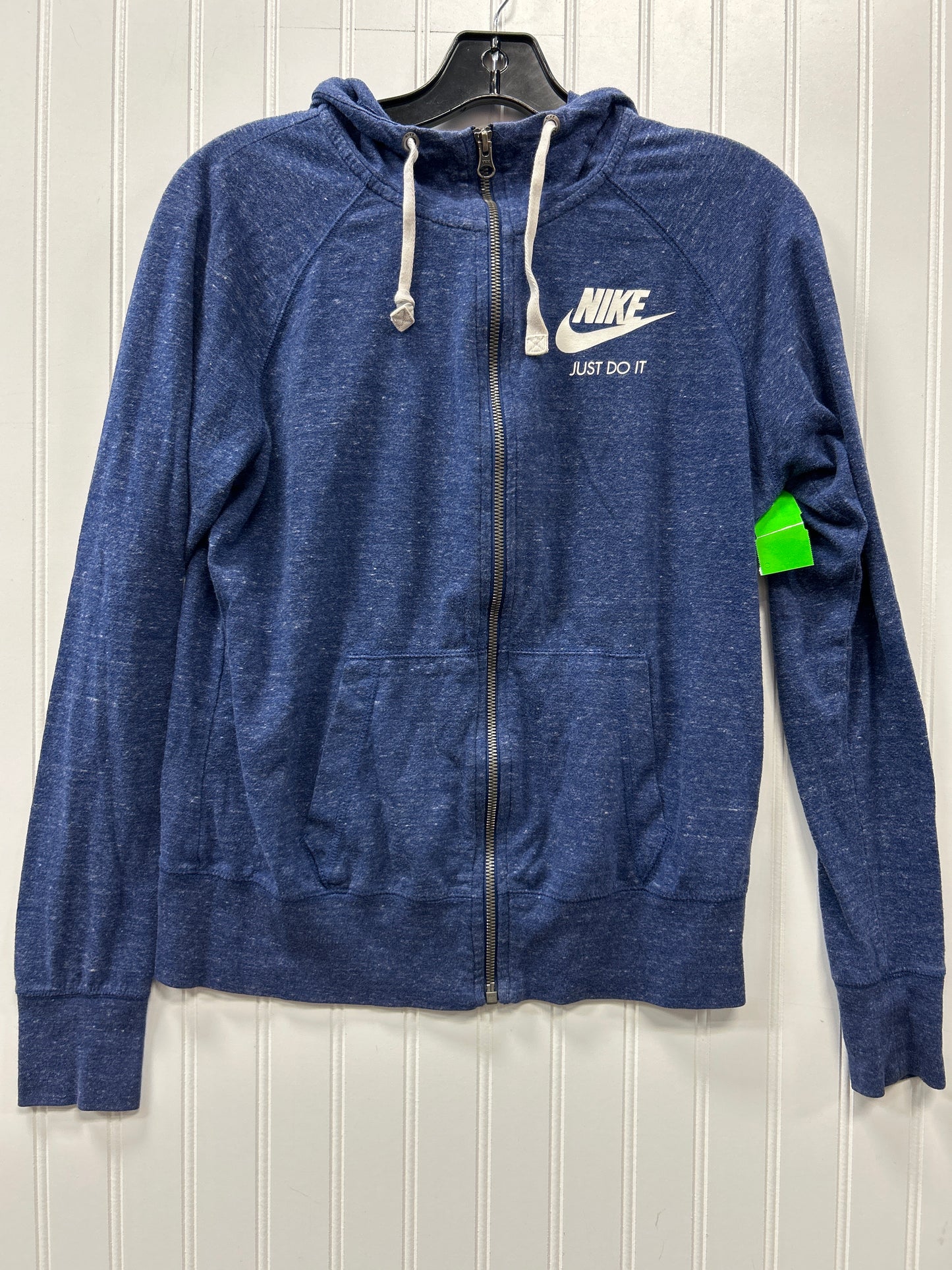 Athletic Top Ls Hoodie By Nike In Blue, Size:M