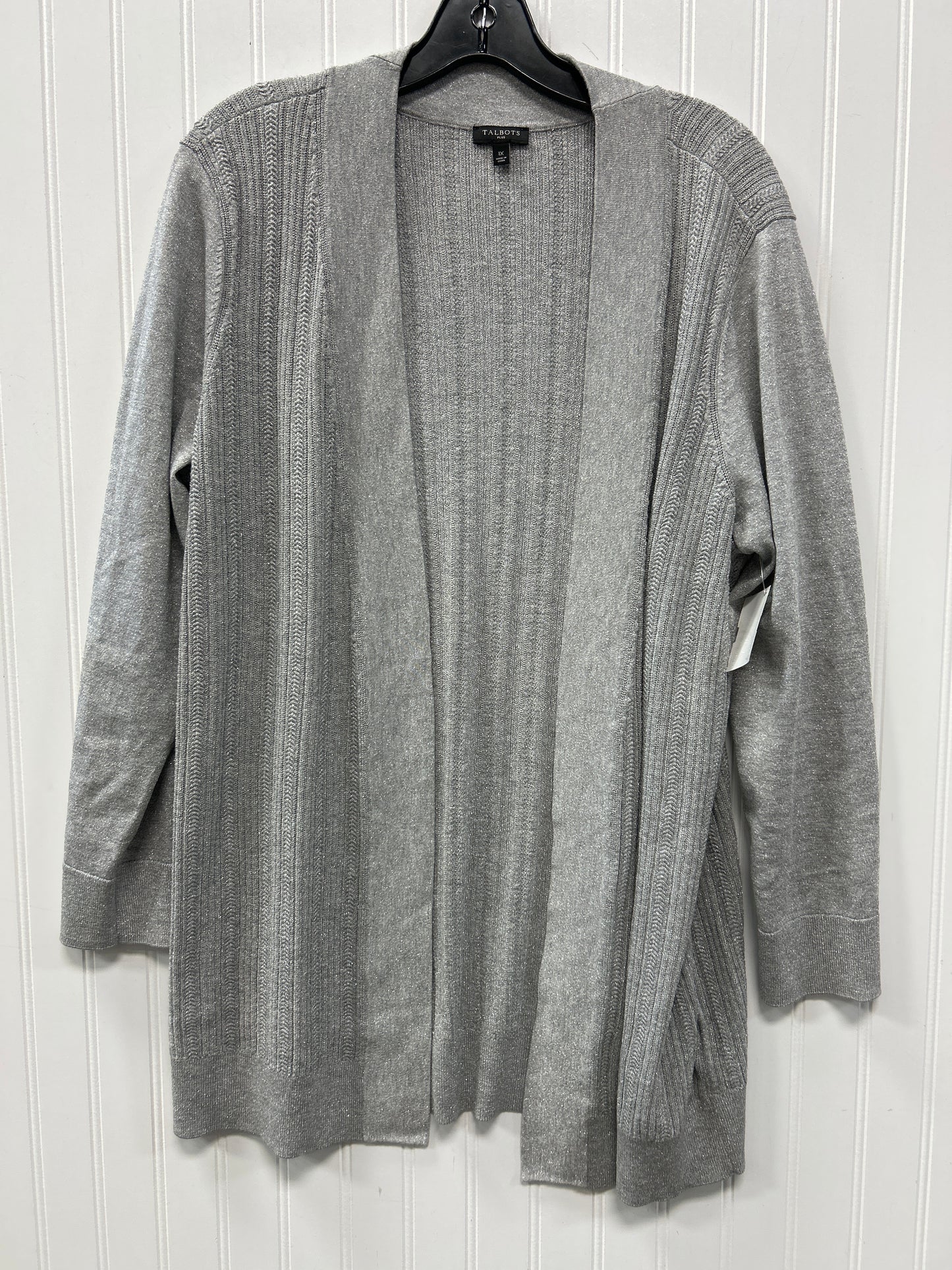 Cardigan By Talbots In Grey, Size:1X