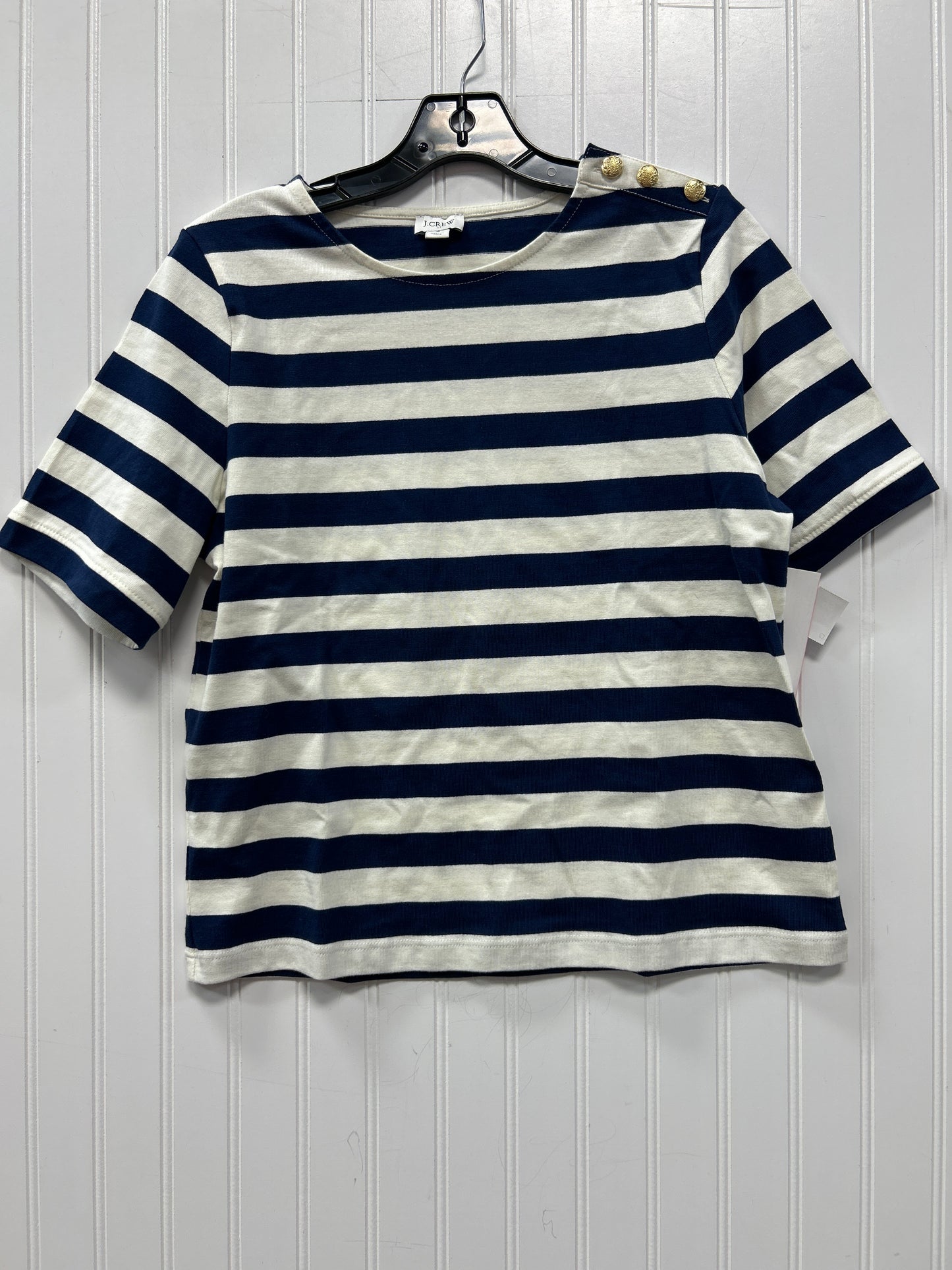 Top Ss By J. Crew In Blue & Cream, Size:S
