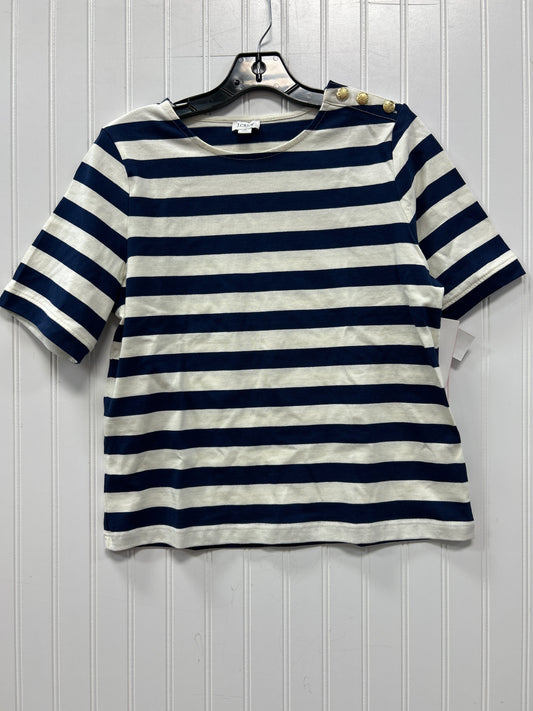 Top Ss By J. Crew In Blue & Cream, Size:S