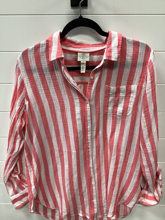 Top Ls By St Johns Bay In Pink & White, Size:L