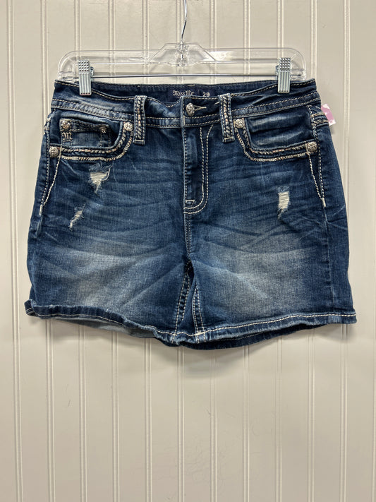 Shorts By Miss Me In Blue Denim, Size:6