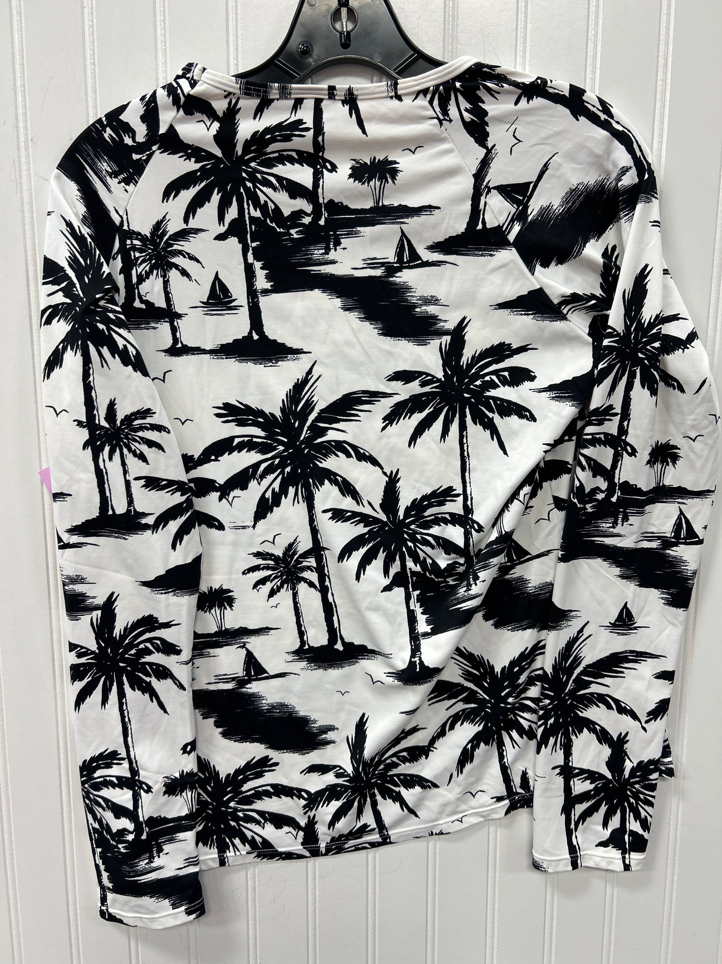 Athletic Top Ls Crewneck By Tommy Bahama In Black & White, Size:L