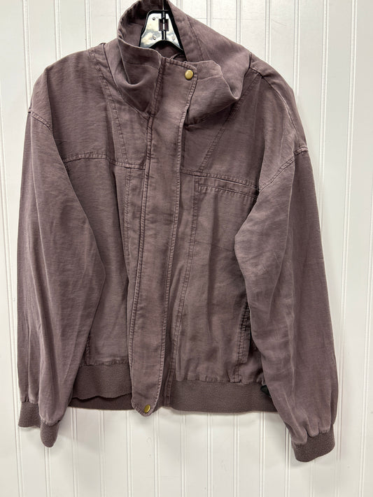 Jacket Moto By Maurices In Maroon, Size:L
