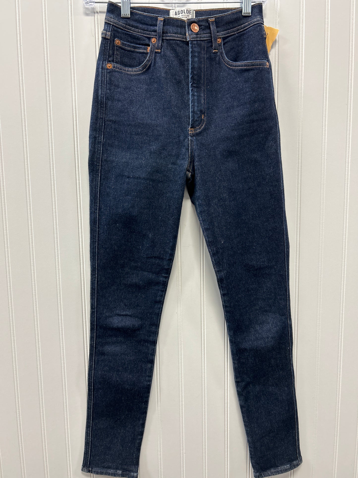 Jeans Skinny By Agolde In Blue Denim, Size:2