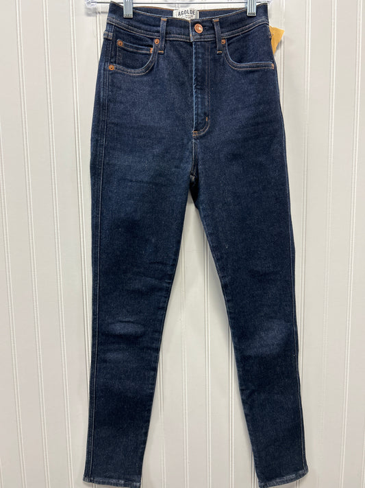 Jeans Skinny By Agolde In Blue Denim, Size:2