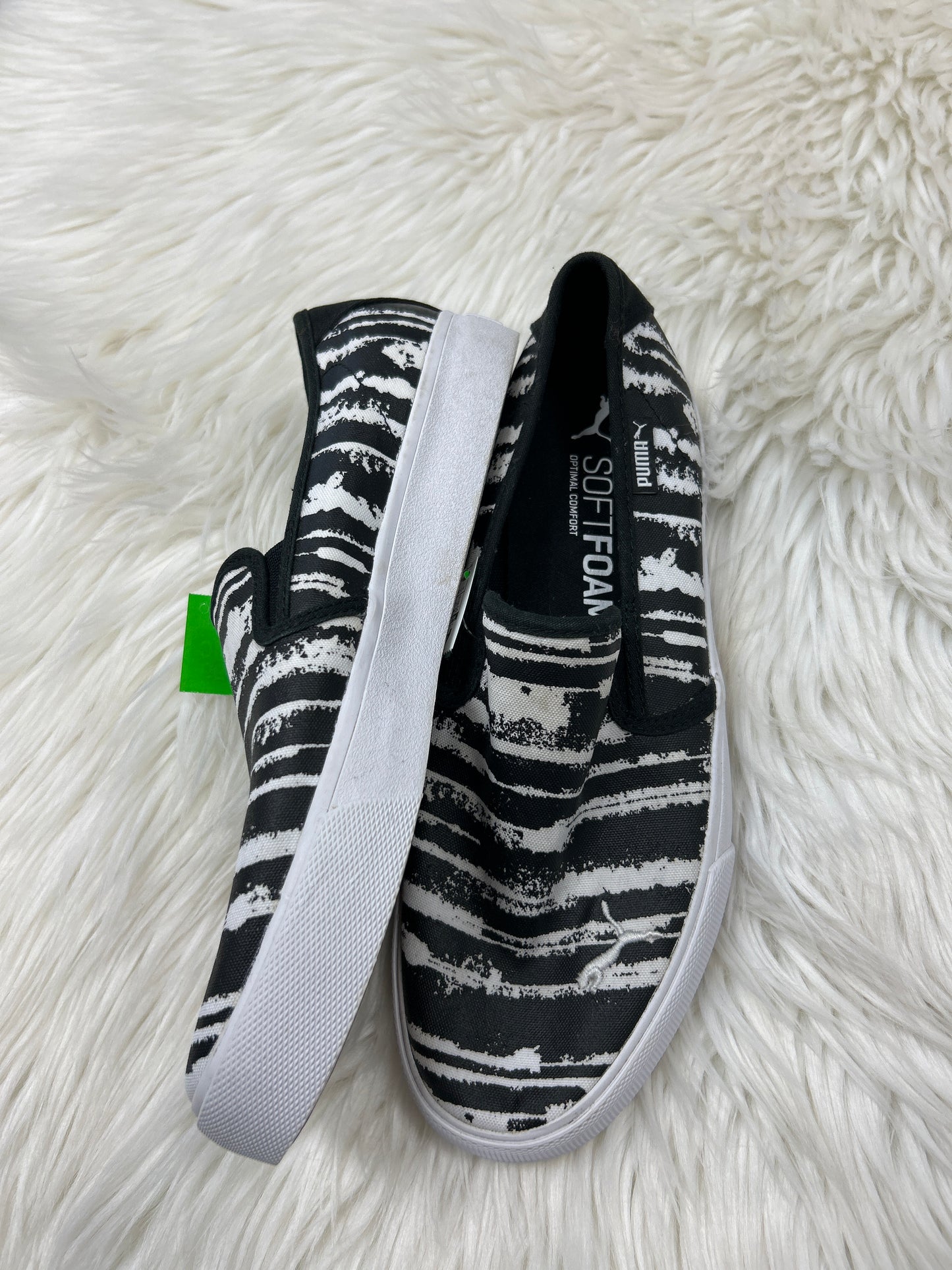 Shoes Flats By Puma In Black & White, Size:6.5