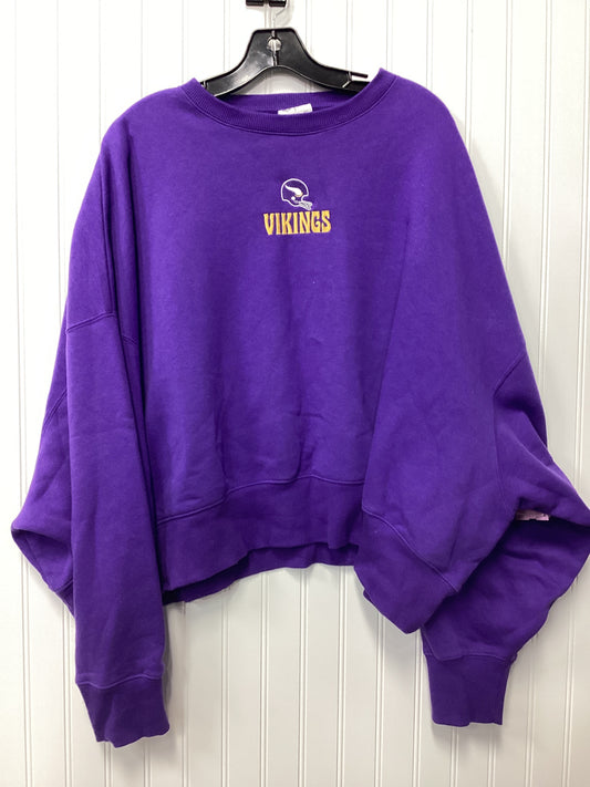Athletic Sweatshirt Crewneck By Nike Apparel In Purple, Size:1X