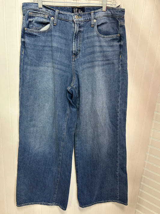 Jeans Wide Leg By Gap In Blue Denim, Size:14L