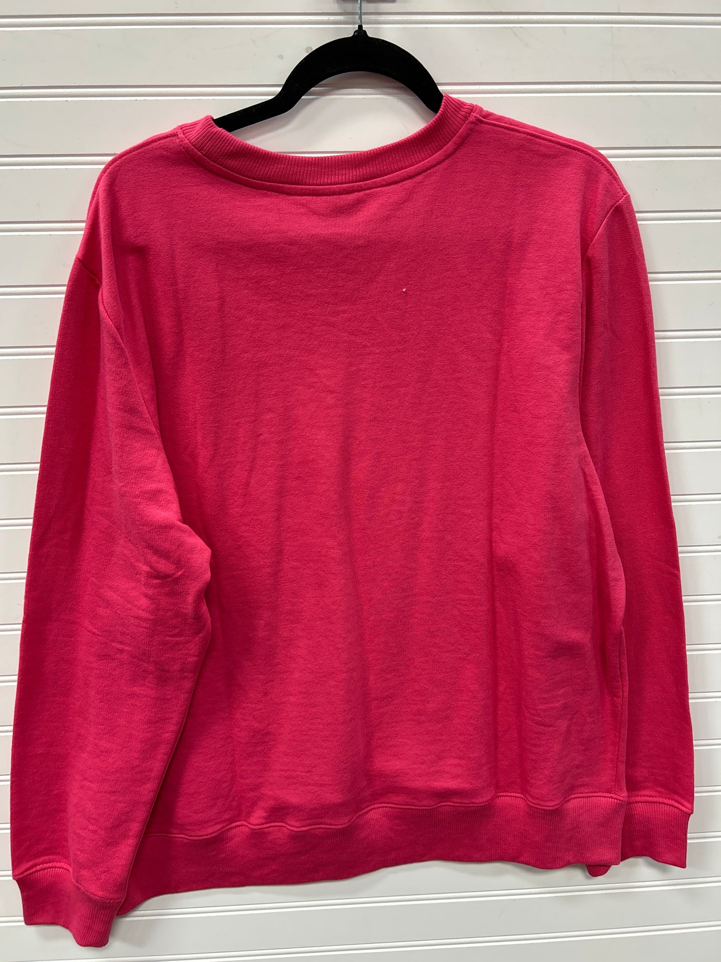 Athletic Top Ls Crewneck By Bebe In Pink, Size:Xl