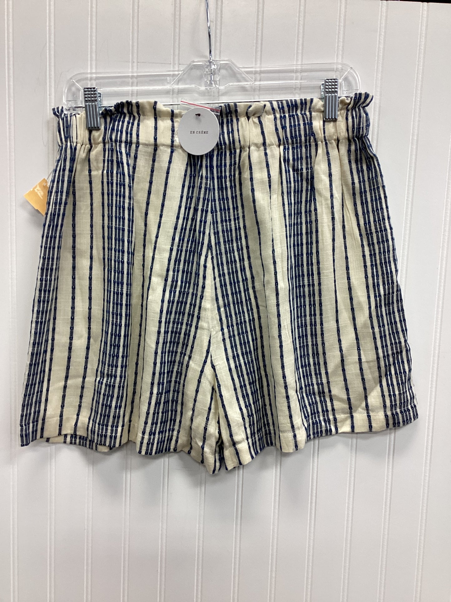 Shorts By En Creme In Blue & Cream, Size:L