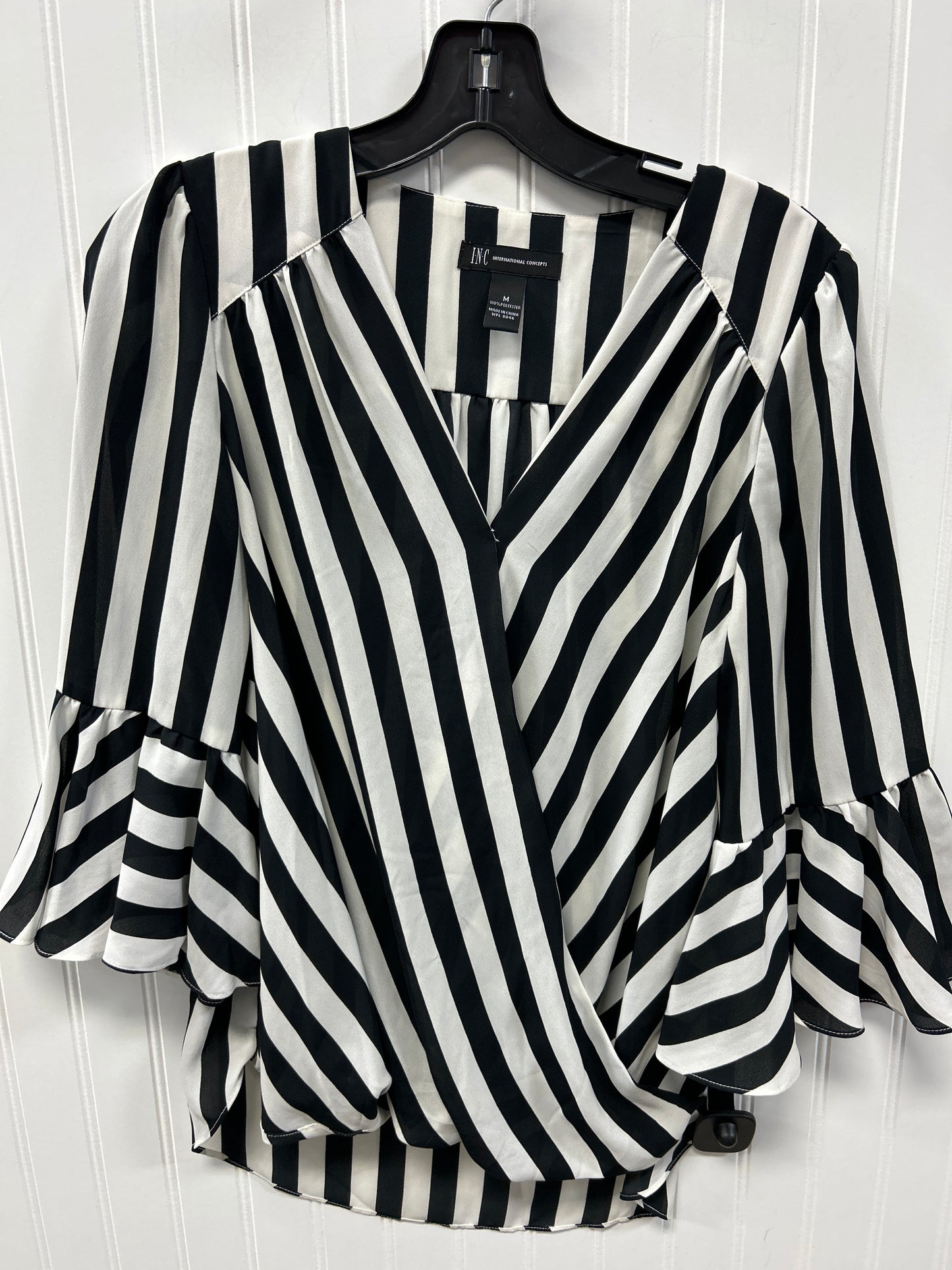 Top Ls By Inc In Black & White, Size:M