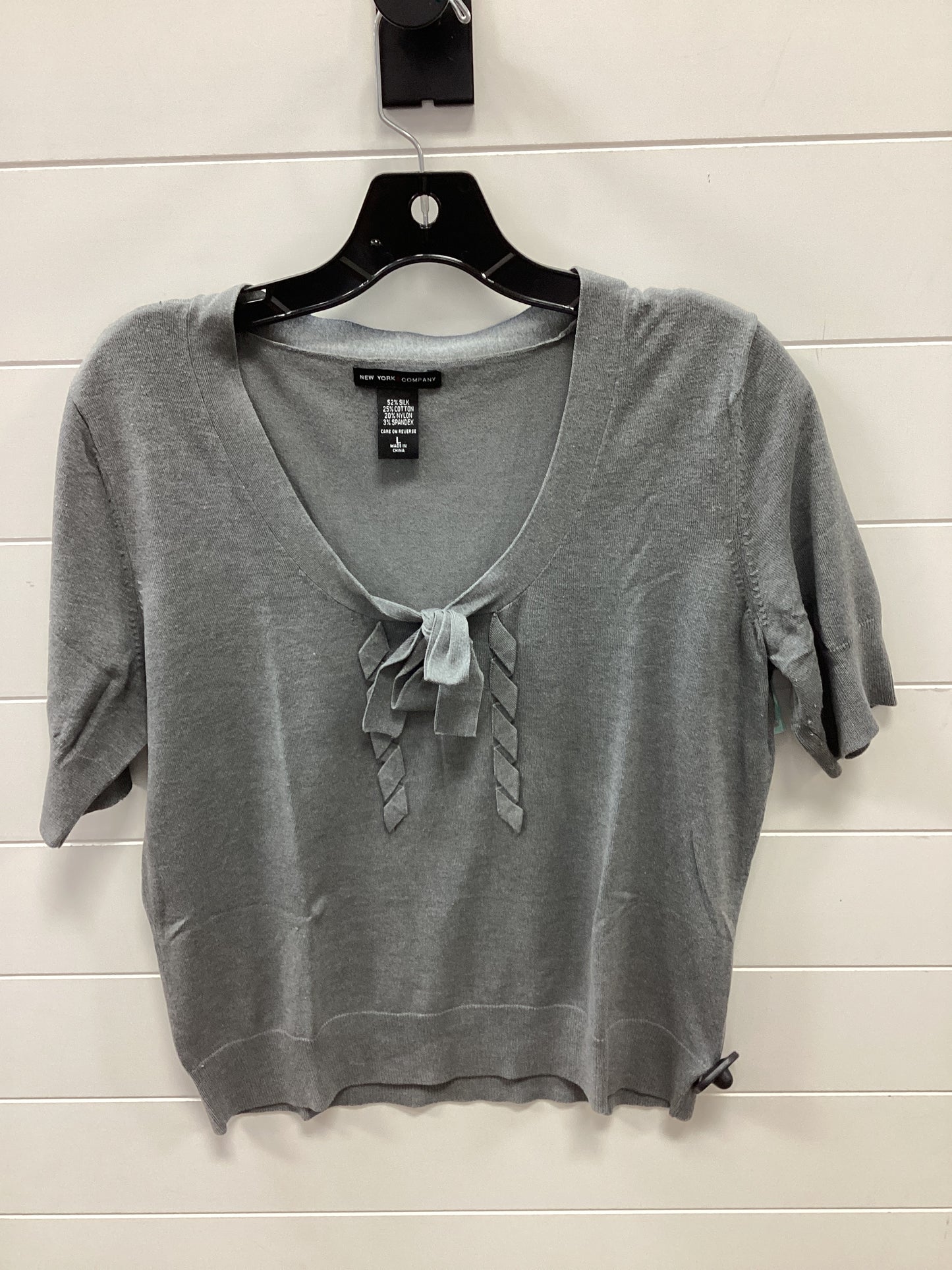 Top Ss By New York And Co In Grey, Size:L