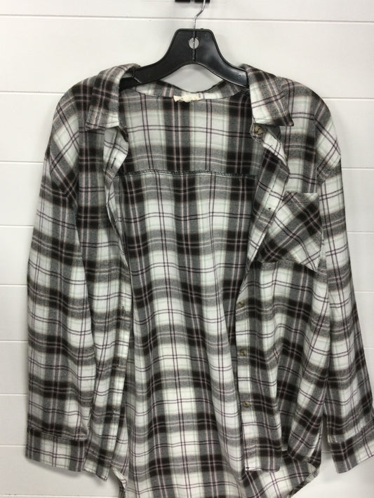 Top Ls By La Miel In Plaid Pattern, Size:S