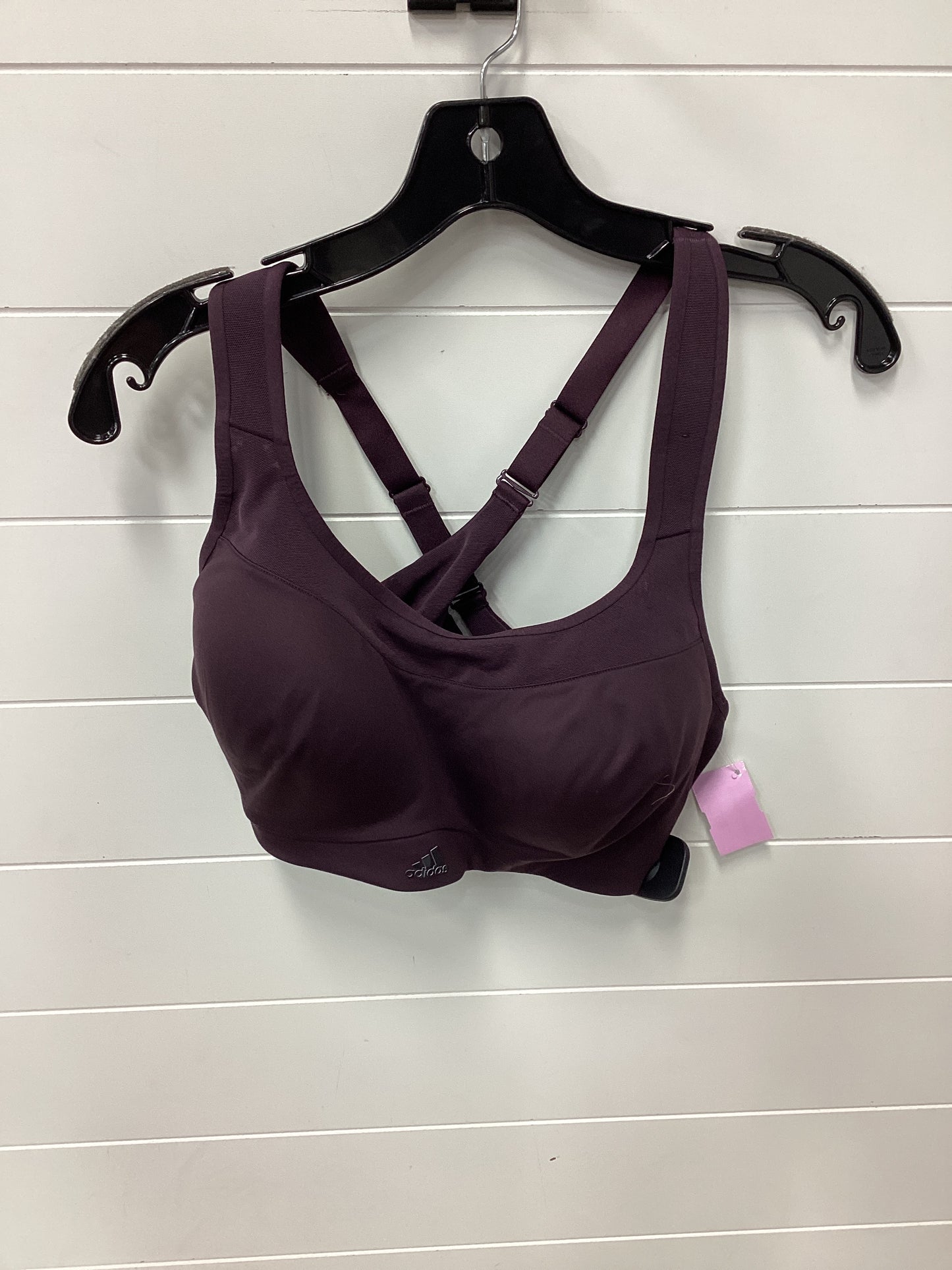 Athletic Bra By Adidas In Purple, Size:L