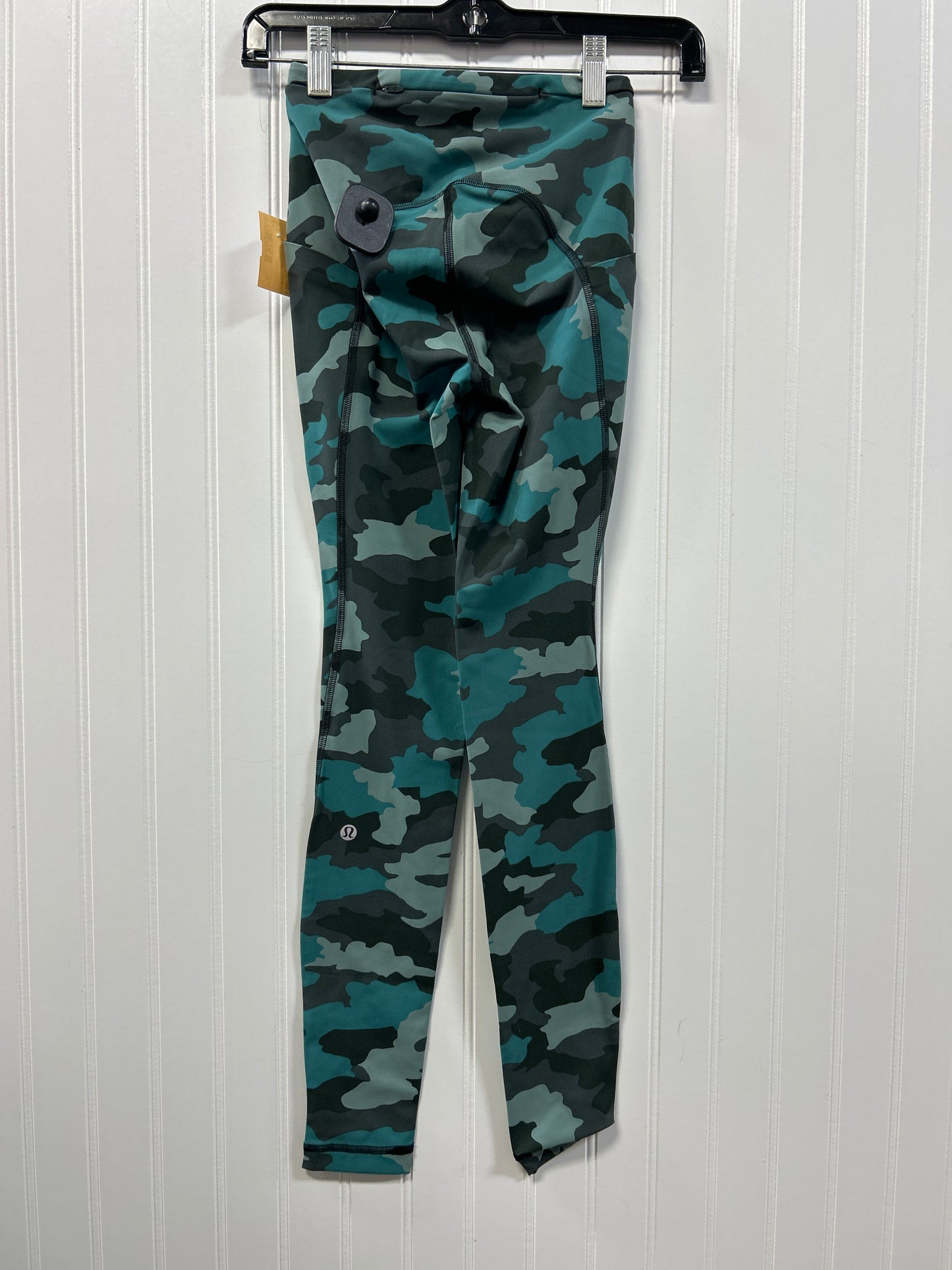 Athletic Leggings Capris By Lululemon In Camouflage Print, Size:0