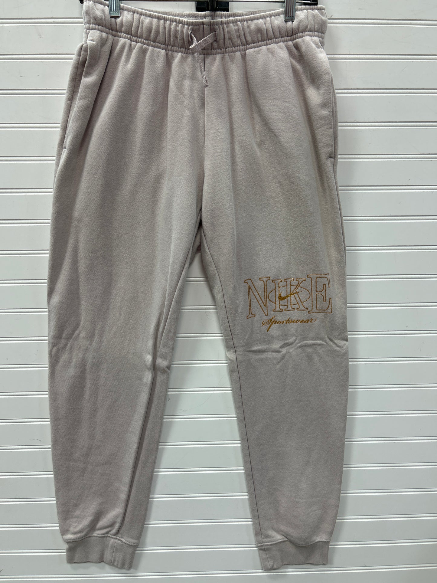 Athletic Pants By Nike Apparel In Tan, Size:M