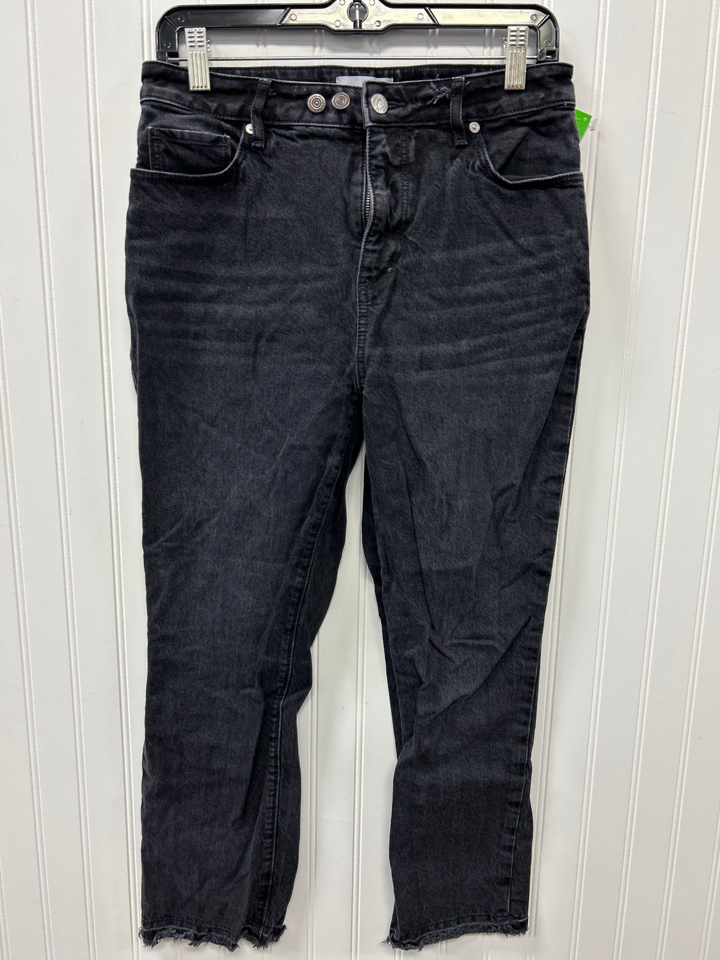 Jeans Straight By Loft In Black Denim, Size:4