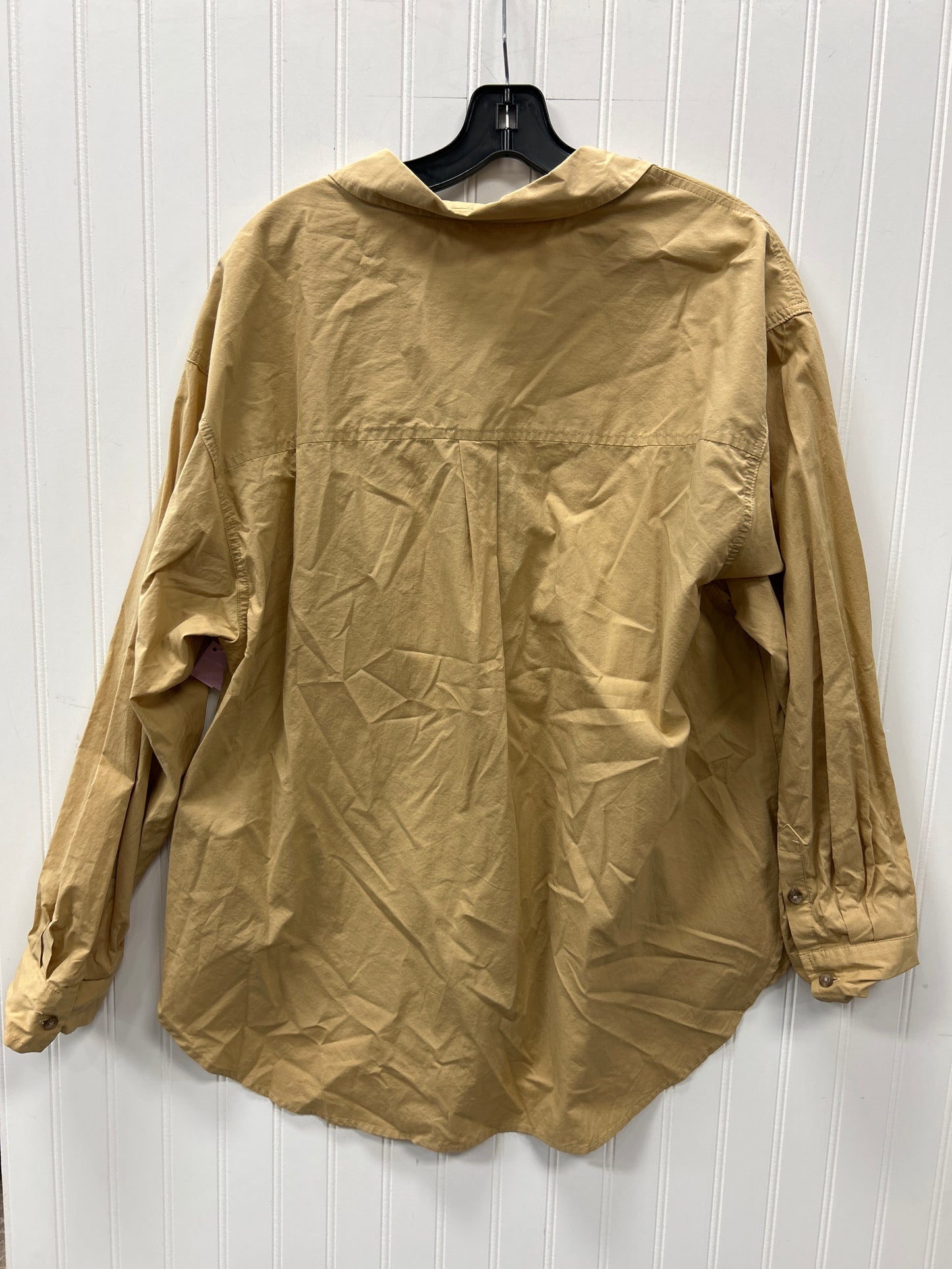 Blouse Ls By Universal Thread In Tan, Size:1X