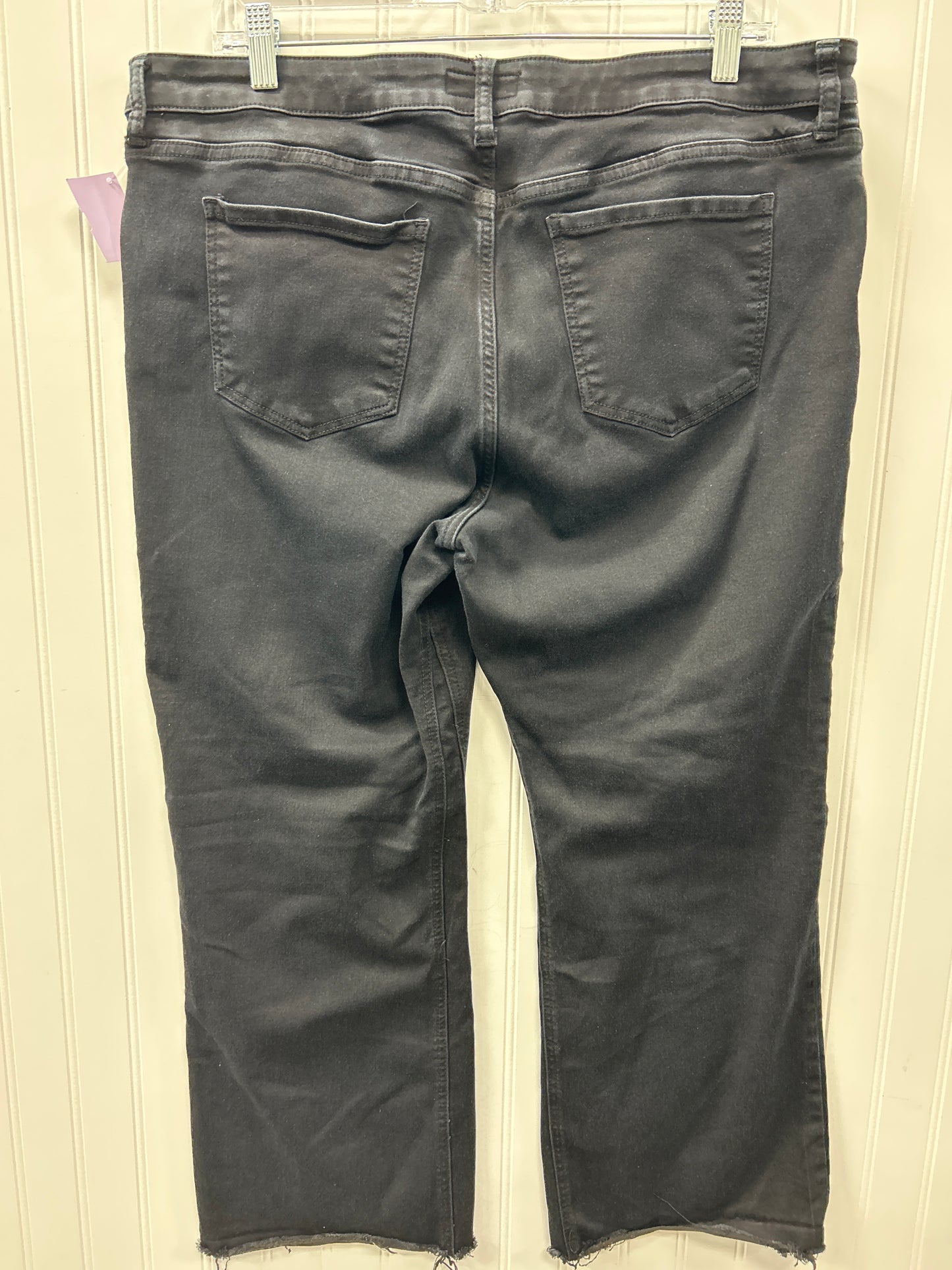 Jeans Straight By Kut In Black Denim, Size:18
