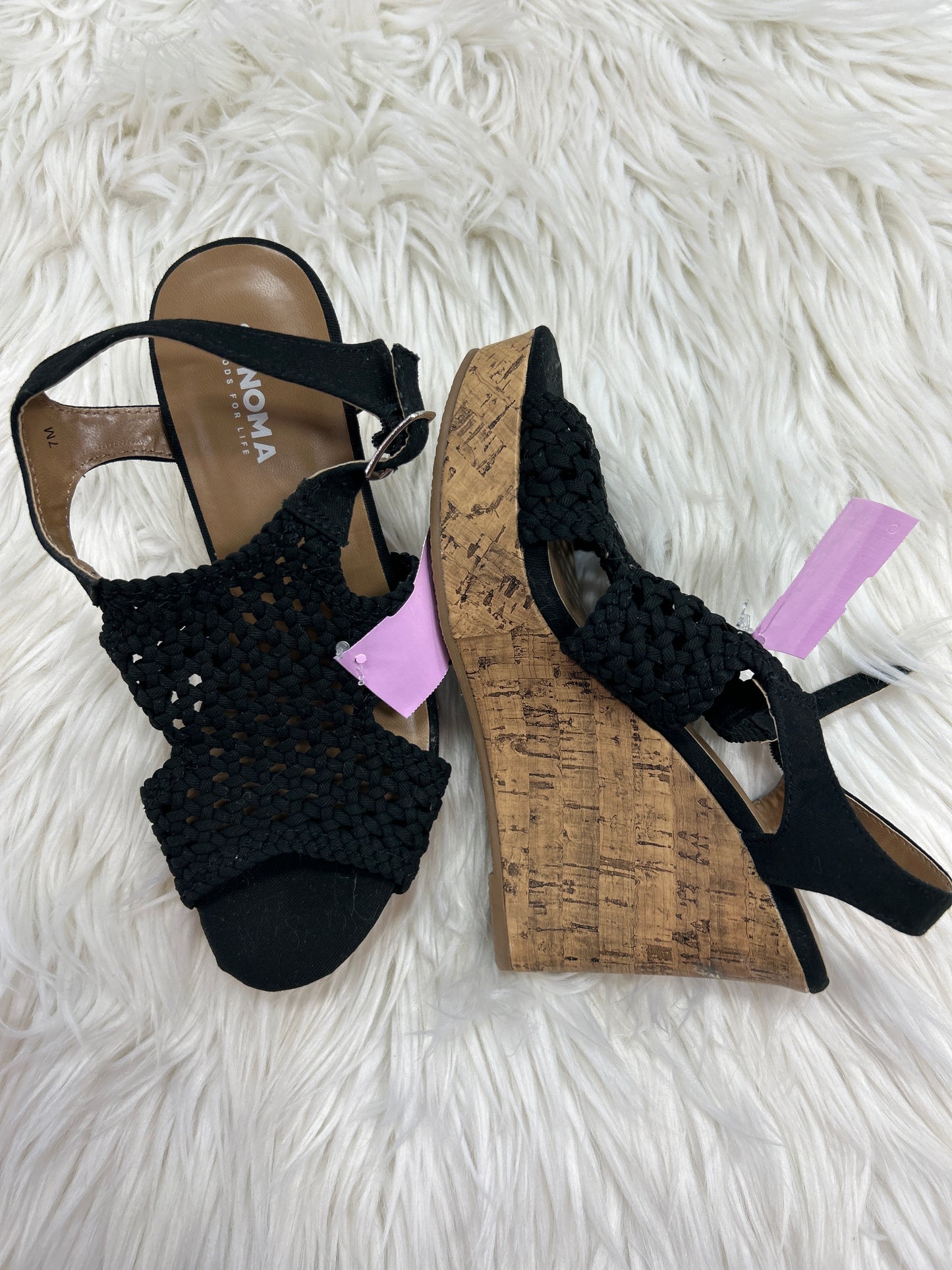 Sandals Heels Block By Sonoma In Black, Size:7