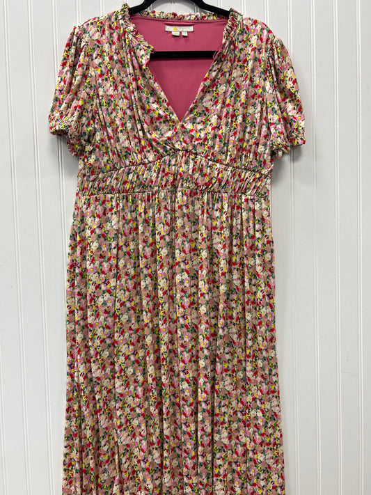 Dress Casual Maxi By Boden In Pink & Tan, Size:12P
