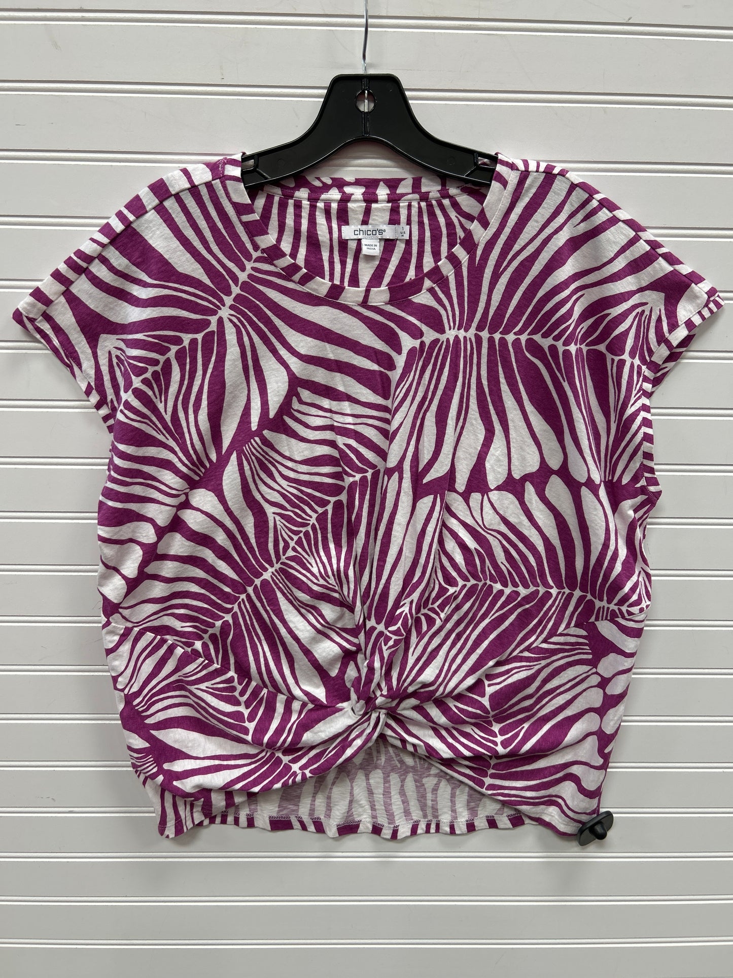 Top Ss By Chicos In Purple & White, Size:M